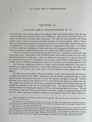 The tombs of Menkheperrasonb, Amenmose and another (No 86, 112, 42 and 226)