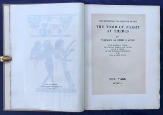 Robb de Peyster Tytus series, complete set of 5 volumes. Vol. I: The tomb of Nakht. Vol. II: The tomb of Puyemre. Part I: The hall of memories. Vol. III: The tomb of Puyemre. Part II: The chapels of hope. Vol. IV: The tomb of two sculptors at Thebes. Vol. V: Two ramesside tombs at Thebes (complete set)