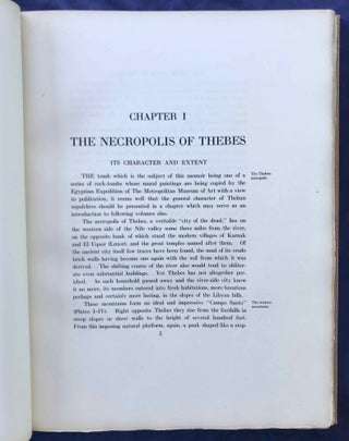 Robb de Peyster Tytus series, complete set of 5 volumes. Vol. I: The tomb of Nakht. Vol. II: The tomb of Puyemre. Part I: The hall of memories. Vol. III: The tomb of Puyemre. Part II: The chapels of hope. Vol. IV: The tomb of two sculptors at Thebes. Vol. V: Two ramesside tombs at Thebes (complete set)
