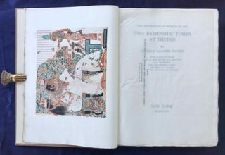 Robb de Peyster Tytus series, complete set of 5 volumes. Vol. I: The tomb of Nakht. Vol. II: The tomb of Puyemre. Part I: The hall of memories. Vol. III: The tomb of Puyemre. Part II: The chapels of hope. Vol. IV: The tomb of two sculptors at Thebes. Vol. V: Two ramesside tombs at Thebes (complete set)