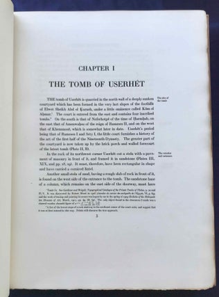 Robb de Peyster Tytus series, complete set of 5 volumes. Vol. I: The tomb of Nakht. Vol. II: The tomb of Puyemre. Part I: The hall of memories. Vol. III: The tomb of Puyemre. Part II: The chapels of hope. Vol. IV: The tomb of two sculptors at Thebes. Vol. V: Two ramesside tombs at Thebes (complete set)