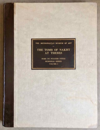 Robb de Peyster Tytus series, complete set of 5 volumes. Vol. I: The tomb of Nakht. Vol. II: The tomb of Puyemre. Part I: The hall of memories. Vol. III: The tomb of Puyemre. Part II: The chapels of hope. Vol. IV: The tomb of two sculptors at Thebes. Vol. V: Two ramesside tombs at Thebes (complete set)