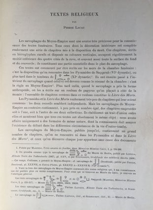Textes religieux égyptiens, 1ère partie (all published)