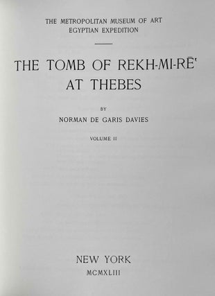 The tomb of Rekh-mi-re at Thebes. Vol. I & II (complete set bound in 1)[newline]M0426f-11.jpeg
