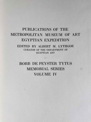 Robb de Peyster Tytus series, Vol. IV: The tomb of two sculptors at Thebes
