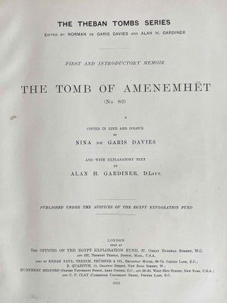 The tomb of Amenemhet (No 82)