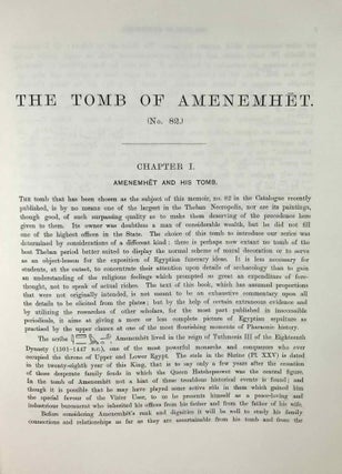 The tomb of Amenemhet (No 82)
