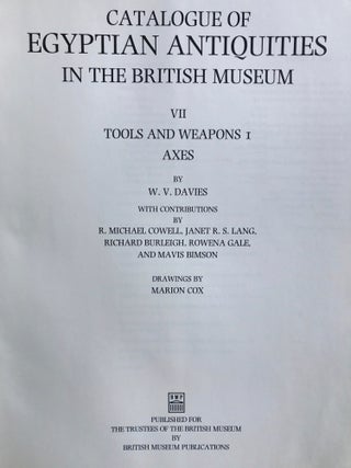 Catalogue of Egyptian Antiquities in the British Museum VII: Tools and weapons, I: Axes[newline]M0436a-01.jpg