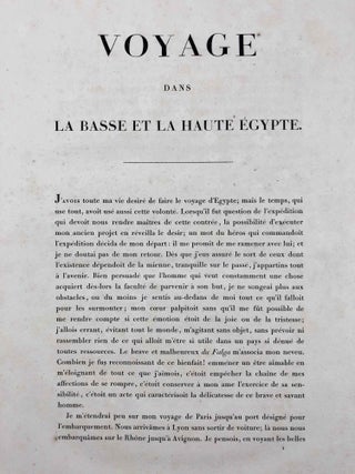 Voyage dans la Haute et la Basse Egypte. Tome I: Texte. Tome II: Planches (complete set, FIRST EDITION)[newline]M0449a-011.jpg