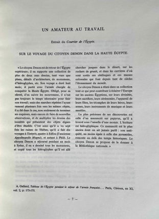 Voyage dans la Haute et la Basse Egypte. Tome I: Texte. Tome II: Planches (complete set)