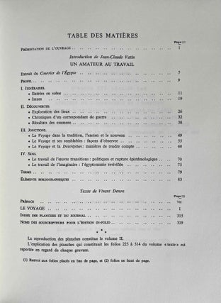 Voyage dans la Haute et la Basse Egypte. Tome I: Texte. Tome II: Planches (complete set)