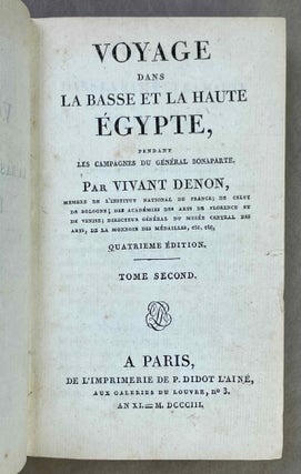 Voyage dans la Haute et la Basse Egypte. Tome I: Texte. Tome II: Planches (complete set, FIRST EDITION)
