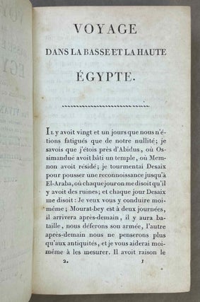 Voyage dans la Haute et la Basse Egypte. Tome I: Texte. Tome II: Planches (complete set, FIRST EDITION)