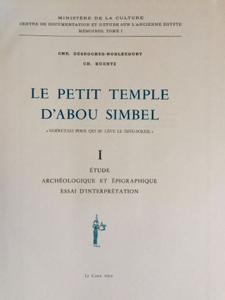 Le petit temple d'Abou Simbel, vol. 1: Etude archéologique et épigraphique, essai d'interprétation. Vol. 2: Planches (complete set)[newline]M0452-08.jpg