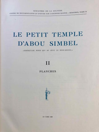 Le petit temple d'Abou Simbel, vol. 1: Etude archéologique et épigraphique, essai d'interprétation. Vol. 2: Planches (complete set)[newline]M0452a-10.jpg