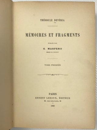 Mémoires et fragments. Tomes I & II (complete set)[newline]M0457a-06.jpg