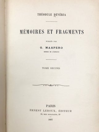 Mémoires et fragments. Tomes I & II (complete set)[newline]M0457a-22.jpg