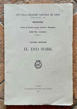 Item #M0460c Il dio Sobk. DOLZANI Claudia