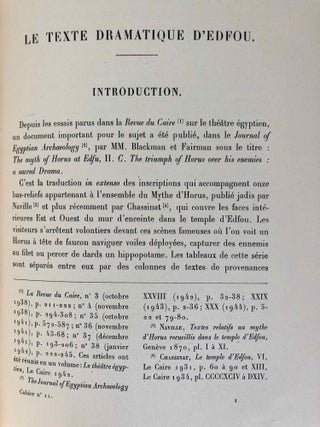 Le texte dramatique d'Edfou
