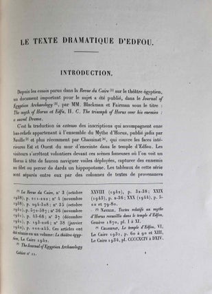 Le texte dramatique d'Edfou