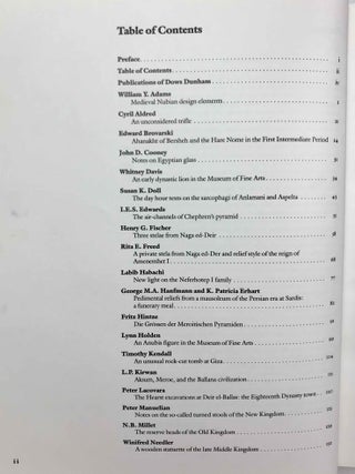 Studies in Ancient Egypt, the Aegean, and the Sudan. Essays in honor of Dows Dunham.[newline]M0473c-04.jpeg