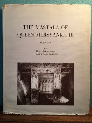 Boston MFA Giza Mastaba Series, Vol. 1-8. 1-D. Dunham, W.K. Simpson, The Mastaba of Queen Mersyankh III. 2-D. Dunham, W.K. Simpon, The Mastabas of Qar and Idu. 3-W.K. Simpson, The Mastabas of Kawab, Khafkhufu I and II. G 7110-20, 7130-40, and 7150 and subsidiary mastabas of Street G 7100. 4-W.K. Simpson, Mastabas of the Western Cemetery: Part I. Sekhemka (G1029), Tjetu I (G2001), Iasen (G2196), Penmeru (G2197), Hagy, Nefertjentet and Herunefer (G2352/53), Djaty, Tjetu II and Nimesti (G2337X, 2343, 2366). 5-K. Weeks, Mastabas of cemetery G6000. 6-A.M. Roth, A Cemetery of Palace Attendants. Including G 2084-2099, G 2230+2231, and G 2240. 7-E. Brovarski, The Senedjemib Complex, Part 1, Vols. I-II. 8-P. der Manuelian, Mastabas of Nucleus Cemetery G 2100, Part 1: Major Mastabas G 2100-2220 (complete set)