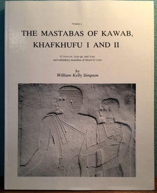 Boston MFA Giza Mastaba Series, Vol. 1-8. 1-D. Dunham, W.K. Simpson, The Mastaba of Queen Mersyankh III. 2-D. Dunham, W.K. Simpon, The Mastabas of Qar and Idu. 3-W.K. Simpson, The Mastabas of Kawab, Khafkhufu I and II. G 7110-20, 7130-40, and 7150 and subsidiary mastabas of Street G 7100. 4-W.K. Simpson, Mastabas of the Western Cemetery: Part I. Sekhemka (G1029), Tjetu I (G2001), Iasen (G2196), Penmeru (G2197), Hagy, Nefertjentet and Herunefer (G2352/53), Djaty, Tjetu II and Nimesti (G2337X, 2343, 2366). 5-K. Weeks, Mastabas of cemetery G6000. 6-A.M. Roth, A Cemetery of Palace Attendants. Including G 2084-2099, G 2230+2231, and G 2240. 7-E. Brovarski, The Senedjemib Complex, Part 1, Vols. I-II. 8-P. der Manuelian, Mastabas of Nucleus Cemetery G 2100, Part 1: Major Mastabas G 2100-2220 (complete set)