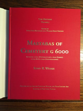 Boston MFA Giza Mastaba Series, Vol. 1-8. 1-D. Dunham, W.K. Simpson, The Mastaba of Queen Mersyankh III. 2-D. Dunham, W.K. Simpon, The Mastabas of Qar and Idu. 3-W.K. Simpson, The Mastabas of Kawab, Khafkhufu I and II. G 7110-20, 7130-40, and 7150 and subsidiary mastabas of Street G 7100. 4-W.K. Simpson, Mastabas of the Western Cemetery: Part I. Sekhemka (G1029), Tjetu I (G2001), Iasen (G2196), Penmeru (G2197), Hagy, Nefertjentet and Herunefer (G2352/53), Djaty, Tjetu II and Nimesti (G2337X, 2343, 2366). 5-K. Weeks, Mastabas of cemetery G6000. 6-A.M. Roth, A Cemetery of Palace Attendants. Including G 2084-2099, G 2230+2231, and G 2240. 7-E. Brovarski, The Senedjemib Complex, Part 1, Vols. I-II. 8-P. der Manuelian, Mastabas of Nucleus Cemetery G 2100, Part 1: Major Mastabas G 2100-2220 (complete set)