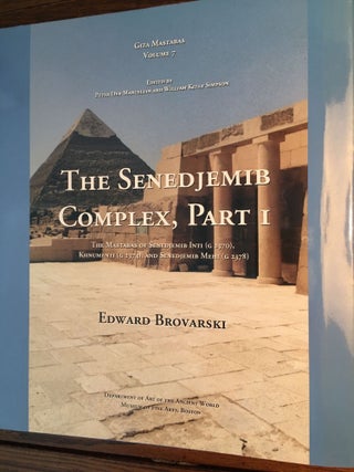 Boston MFA Giza Mastaba Series, Vol. 1-8. 1-D. Dunham, W.K. Simpson, The Mastaba of Queen Mersyankh III. 2-D. Dunham, W.K. Simpon, The Mastabas of Qar and Idu. 3-W.K. Simpson, The Mastabas of Kawab, Khafkhufu I and II. G 7110-20, 7130-40, and 7150 and subsidiary mastabas of Street G 7100. 4-W.K. Simpson, Mastabas of the Western Cemetery: Part I. Sekhemka (G1029), Tjetu I (G2001), Iasen (G2196), Penmeru (G2197), Hagy, Nefertjentet and Herunefer (G2352/53), Djaty, Tjetu II and Nimesti (G2337X, 2343, 2366). 5-K. Weeks, Mastabas of cemetery G6000. 6-A.M. Roth, A Cemetery of Palace Attendants. Including G 2084-2099, G 2230+2231, and G 2240. 7-E. Brovarski, The Senedjemib Complex, Part 1, Vols. I-II. 8-P. der Manuelian, Mastabas of Nucleus Cemetery G 2100, Part 1: Major Mastabas G 2100-2220 (complete set)
