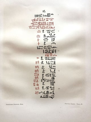 Papyros Ebers. Erster Band: Einleitung und Text, Tafel I-LXIX Zweiter Band: Glossar und Text, Tafel LXX-CX (complete set)
