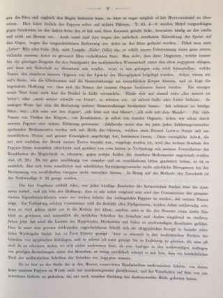 Papyros Ebers. Erster Band: Einleitung und Text, Tafel I-LXIX. Zweiter Band: Glossar und Text, Tafel LXX-CX (complete set)[newline]M0486a-05.jpg