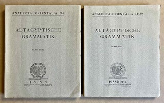 Item #M0489 Altägyptische Grammatik. Band I & II (complete set). EDEL Elmar