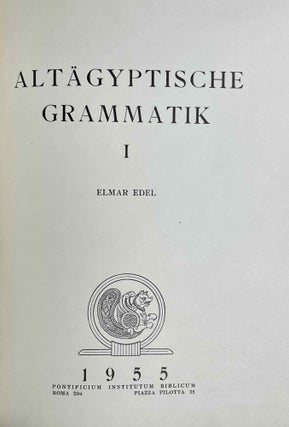 Altägyptische Grammatik. Band I & II (complete set) + Register der Zitate[newline]M0489b-01.jpeg