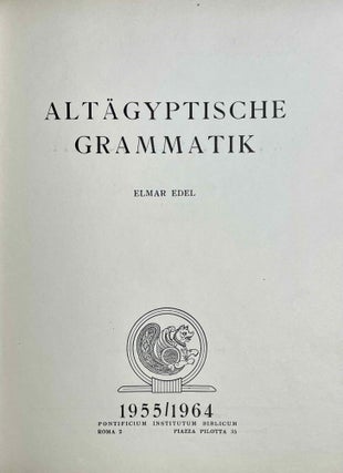 Altägyptische Grammatik. Band I & II (complete set) + Register der Zitate[newline]M0489b-07.jpeg