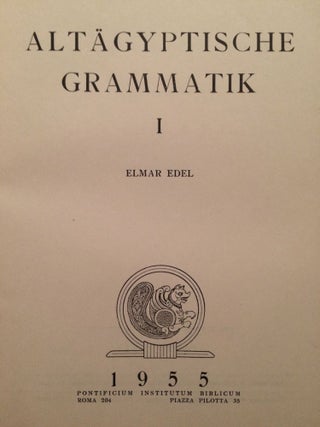 Altägyptische Grammatik. Band I & II (complete set) + Register der Zitate[newline]M0489c-02.jpg