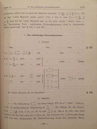 Altägyptische Grammatik. Band I & II (complete set) + Register der Zitate[newline]M0489c-05.jpg