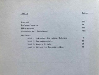 Altägyptische Grammatik. Band I & II (complete set) + Register der Zitate