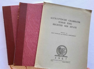 Item #M0489h Altägyptische Grammatik. Band I & II (complete set) + Register der Zitate. EDEL...