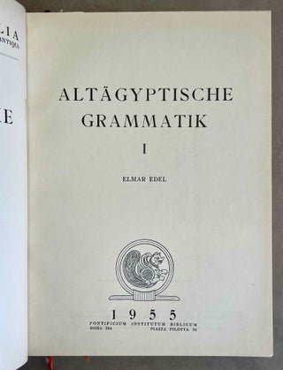 Altägyptische Grammatik. Band I & II (complete set)