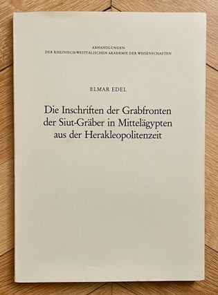 Item #M0494d Die Inschriften der Grabfronten der Siut-Gräber in Mittelägypten aus der...