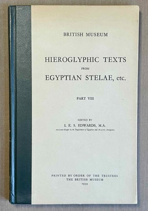 Item #M0501b Hieroglyphic Texts from Egyptian Stelae in the British Museum. Part VIII. EDWARDS...[newline]M0501b-00.jpeg