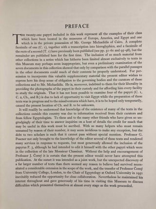 Oracular amuletic decrees of the late New Kingdom. Vol. I: Text. Vol. II: Plates (complete set)
