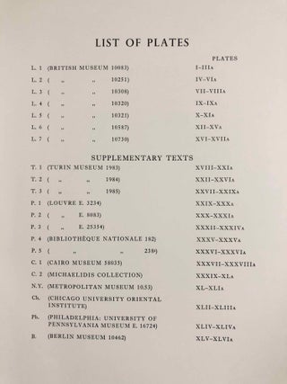 Oracular amuletic decrees of the late New Kingdom. Vol. I: Text. Vol. II: Plates (complete set)