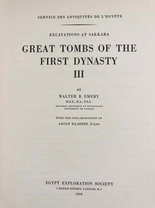 Great tombs of the First Dynasty. Vol. I, II & III (complete set)[newline]M0509d-30.jpg