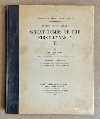 Item #M0510b Great tombs of the First Dynasty. Vol. II. EMERY Walter Bryan[newline]M0510b-00.jpeg