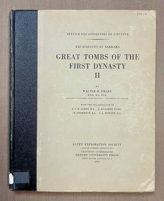 Item #M0510d Great tombs of the First Dynasty. Vol. II. EMERY Walter Bryan[newline]M0510d-00.jpeg