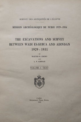 The excavations and survey between Wadi es-Sebua and Adindan 1929-1931. Vol. I: Text. Vol. II: Plates (complete set)[newline]M0517-02.jpg