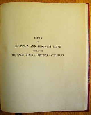 Index of Egyptian and Sudanese sites from which the Cairo Museum contains antiquities[newline]M0521-02.jpg
