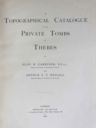 A topographical catalogue of the private tombs of Thebes[newline]M0523a-02.jpeg