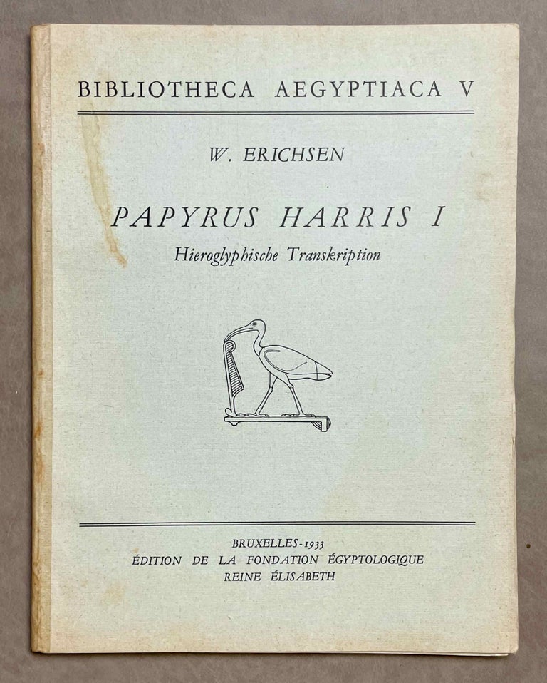 Item #M0525g Papyrus Harris I. Hieroglyphische Transkription. ERICHSEN Wolja.[newline]M0525g-00.jpeg